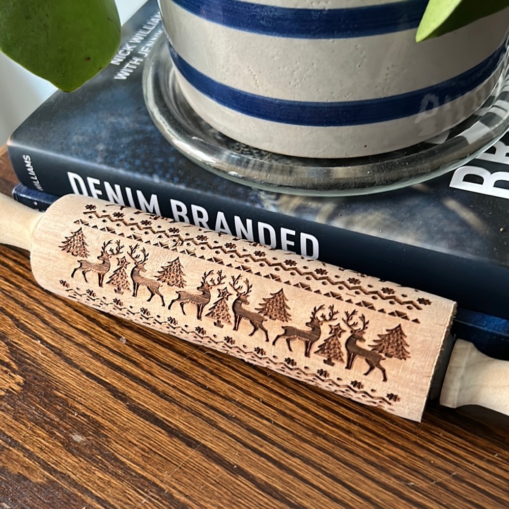 Winter Reindeer Rolling Pin